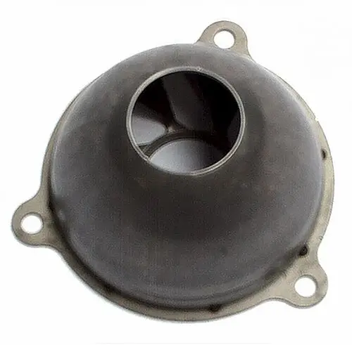 Luftdüse aus Metall von Daikin mit konischer Form und zentralem Durchlass, geeignet für bestimmte Heizsysteme. Steckanschluss und Befestigungsöffnungen sind sichtbar.